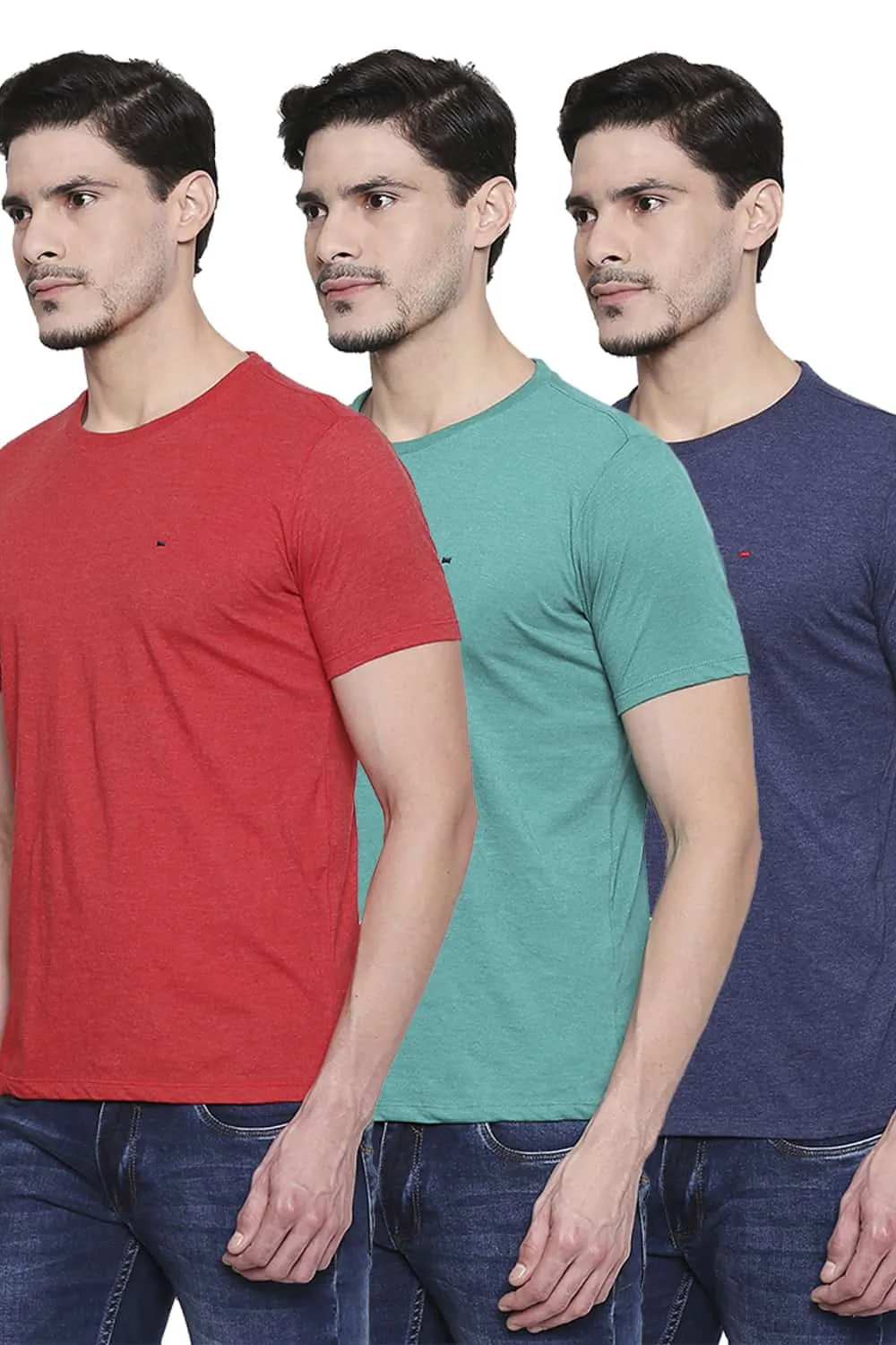 Crew Neck Muscle Fit Half Sleeves Tees