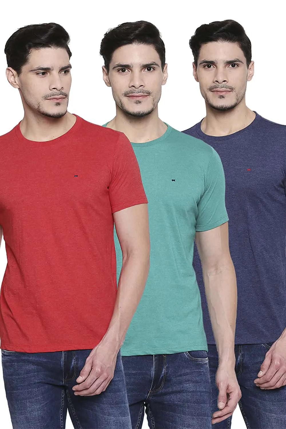 Crew Neck Muscle Fit Half Sleeves Tees