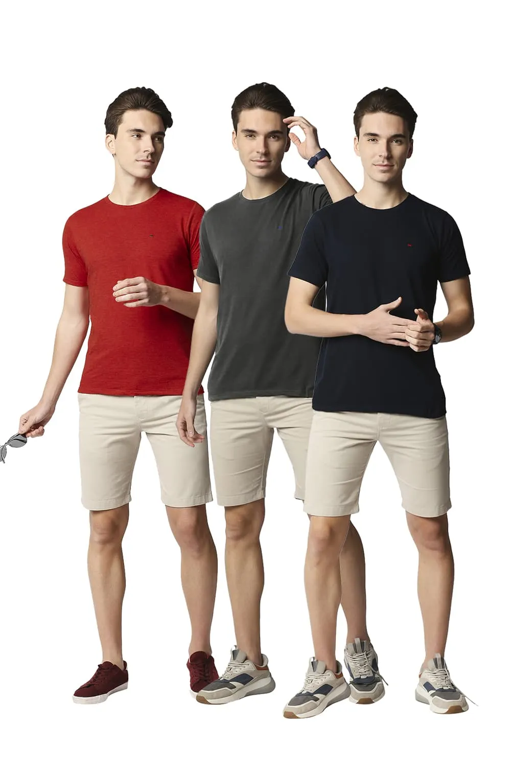 Crew Neck Muscle Fit Half Sleeves Tees