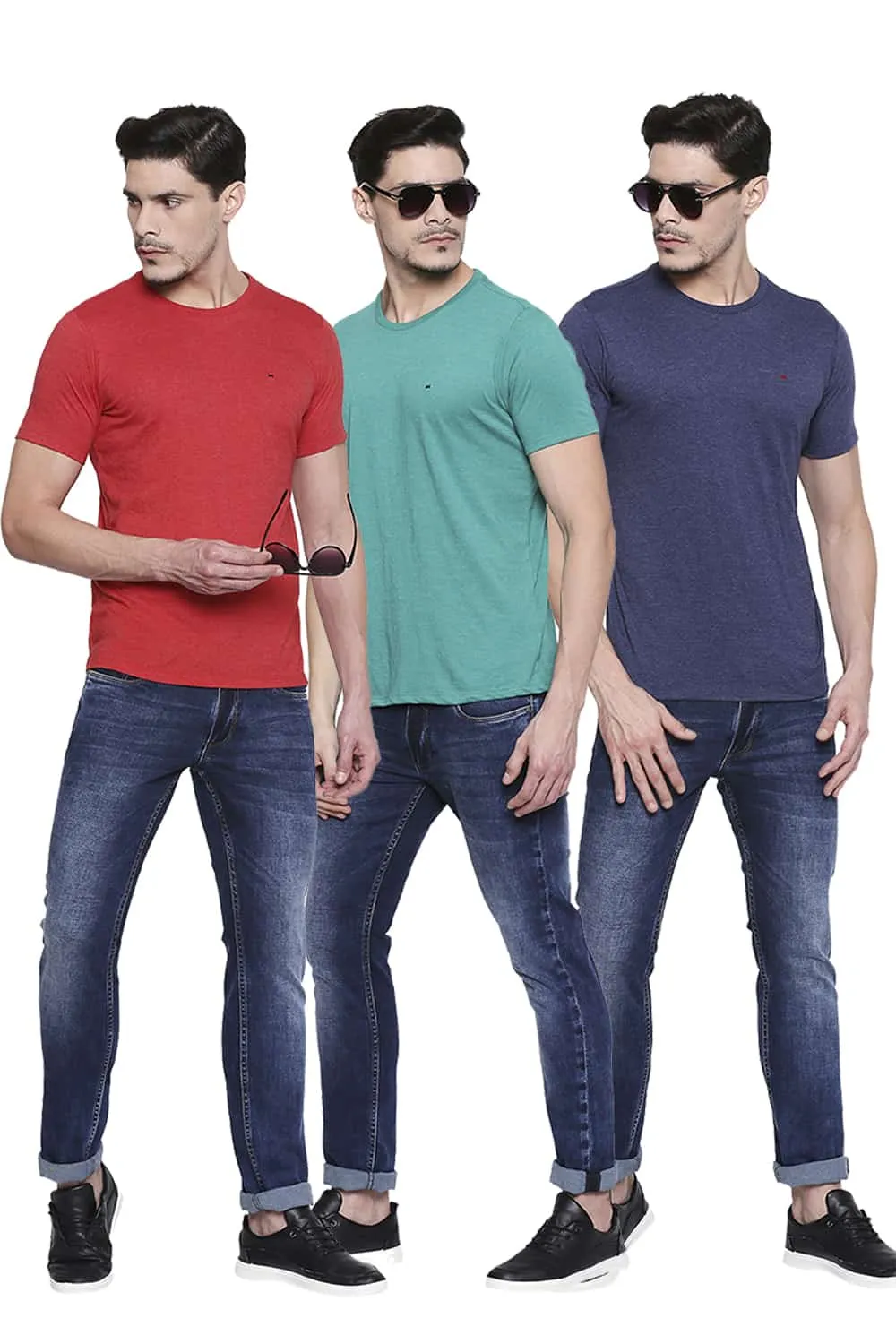Crew Neck Muscle Fit Half Sleeves Tees