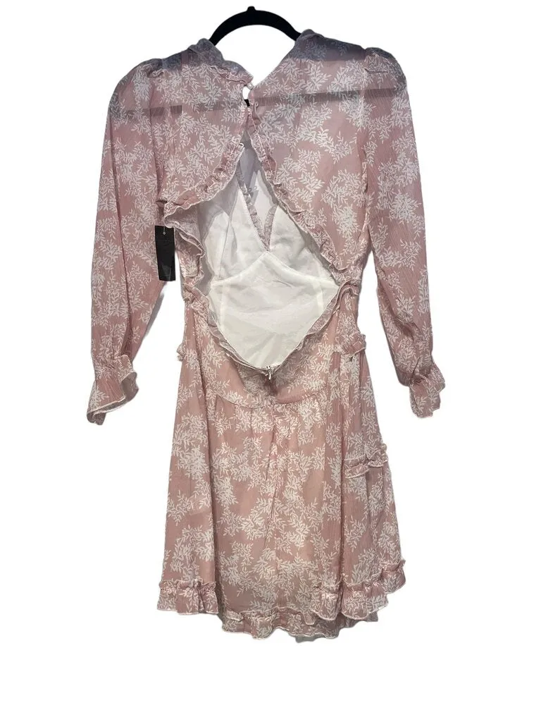 Cut out back l/s floral dress