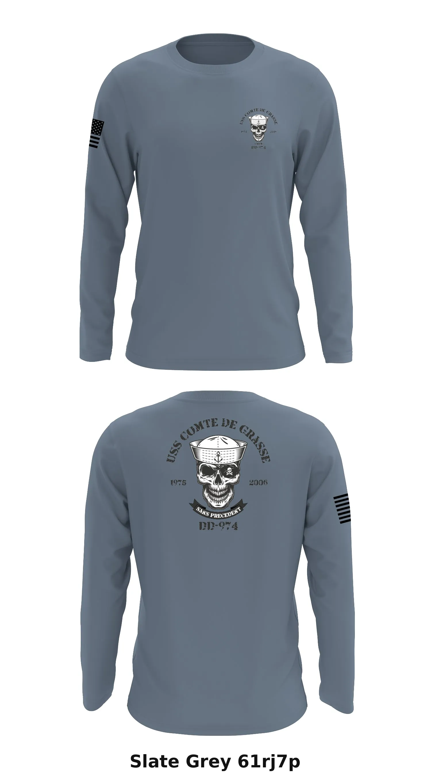 DD-974 Crew Store 1 Core Men's LS Performance Tee - 61rj7p