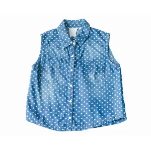 Denim Dot Sleeveless Shirt