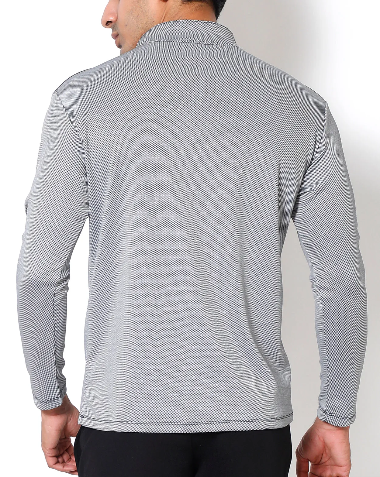 Diamond White Half Zipper