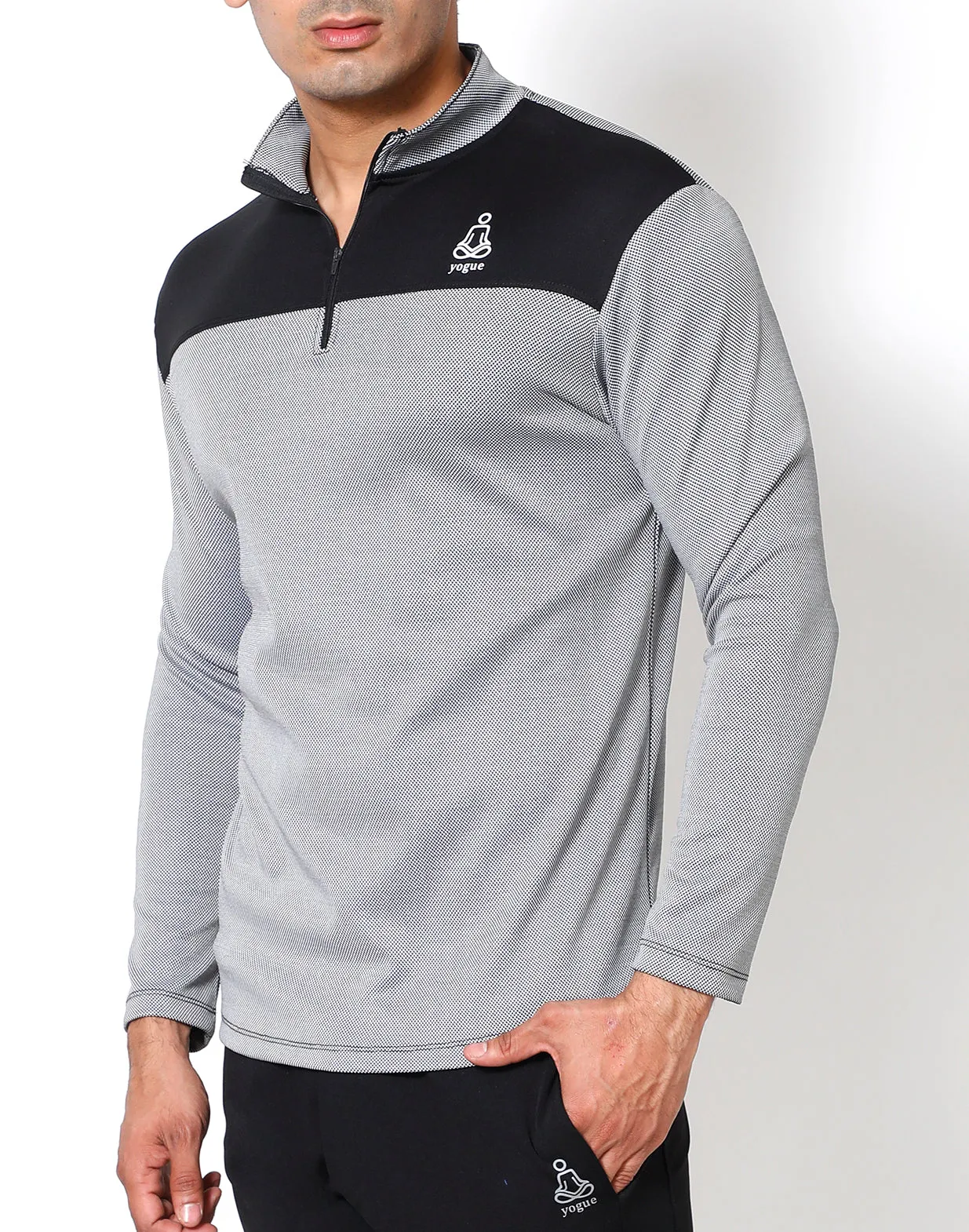 Diamond White Half Zipper