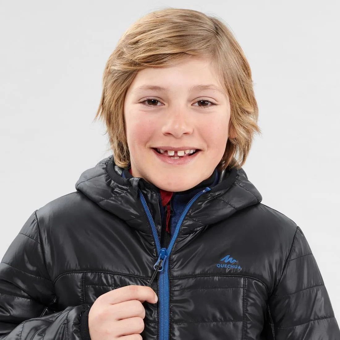 Doudoune de randonnee - mh 500 bleu - enfant 7-15 ans