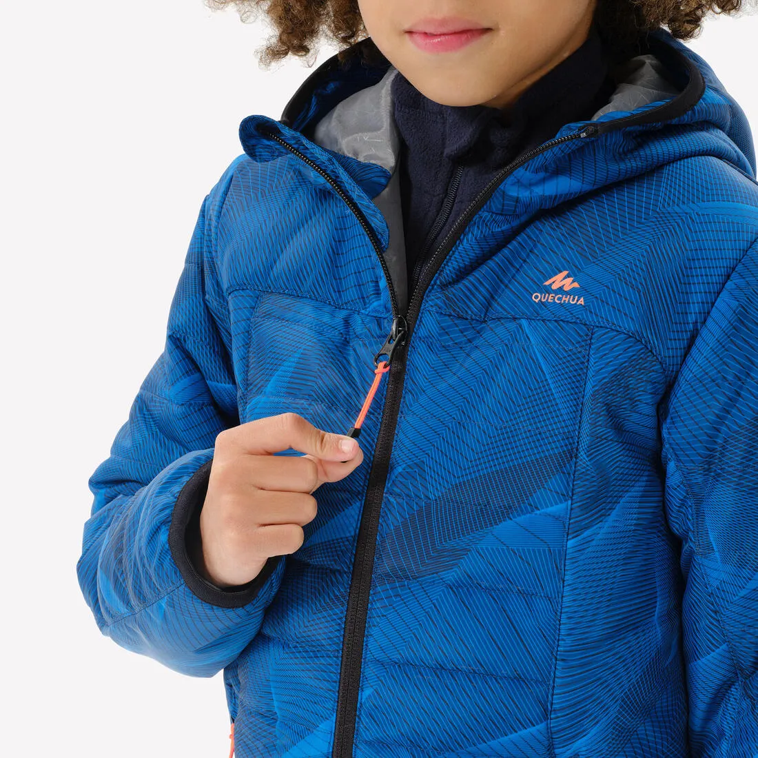 Doudoune de randonnee - mh 500 bleu - enfant 7-15 ans