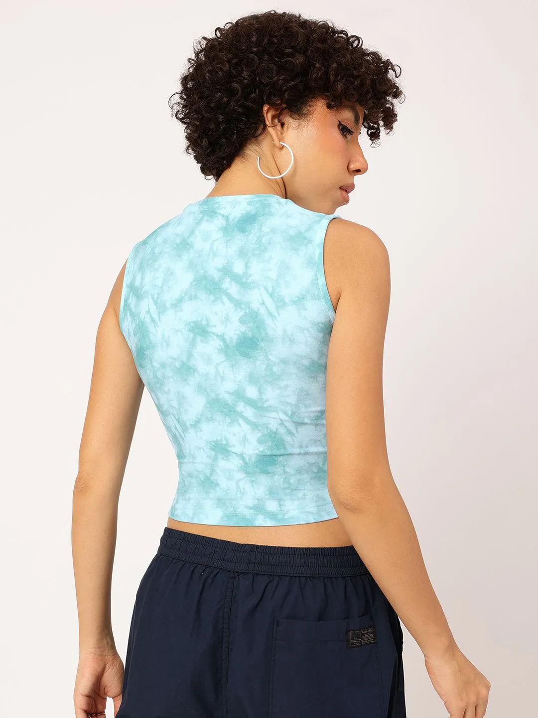 DressBerry Dyed Dash Cropped Fitted Top