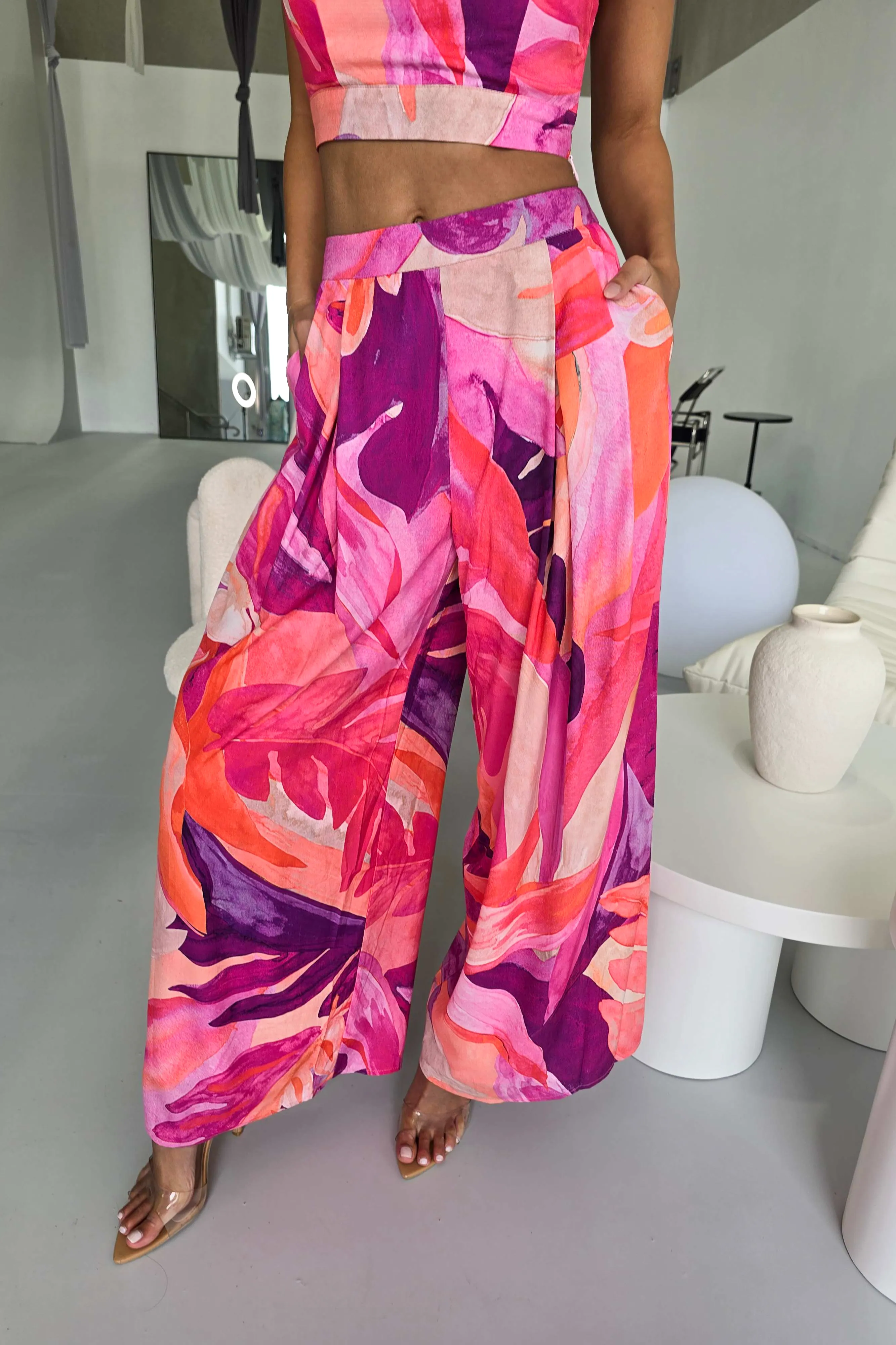 ELANA SET - FLORAL PINK AND PURPLE