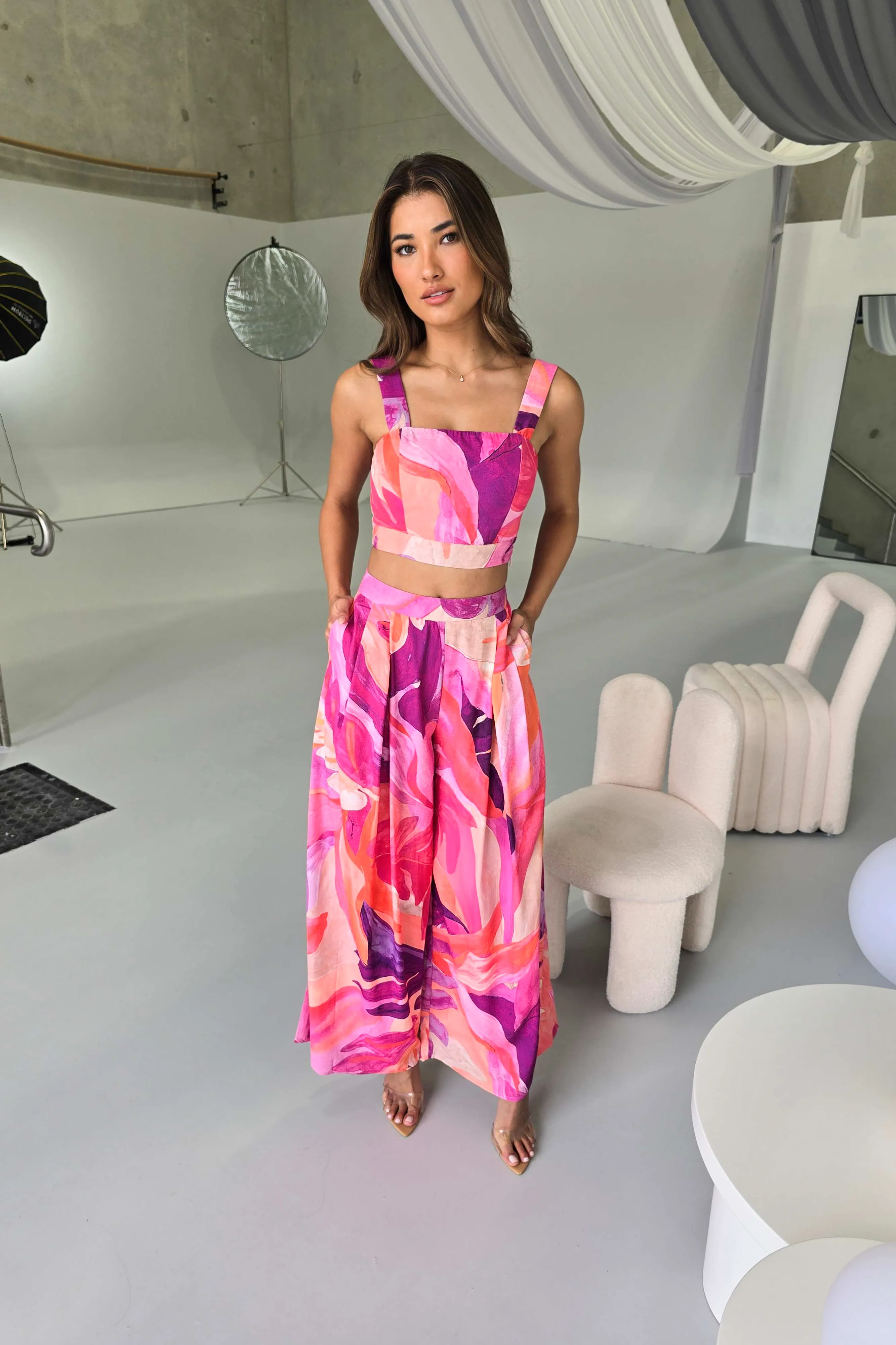 ELANA SET - FLORAL PINK AND PURPLE
