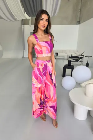 ELANA SET - FLORAL PINK AND PURPLE