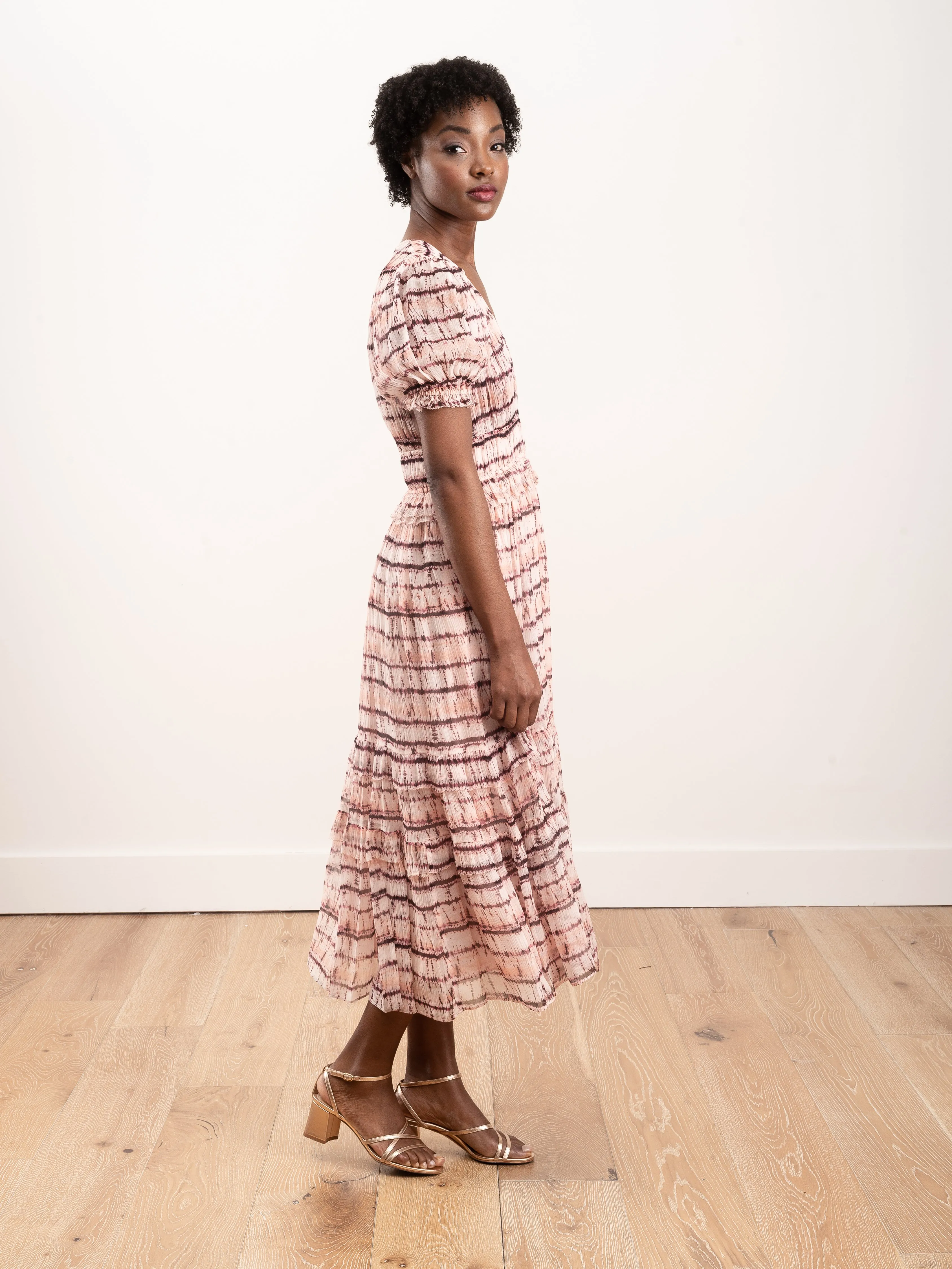 elodie dress - blush tie dye