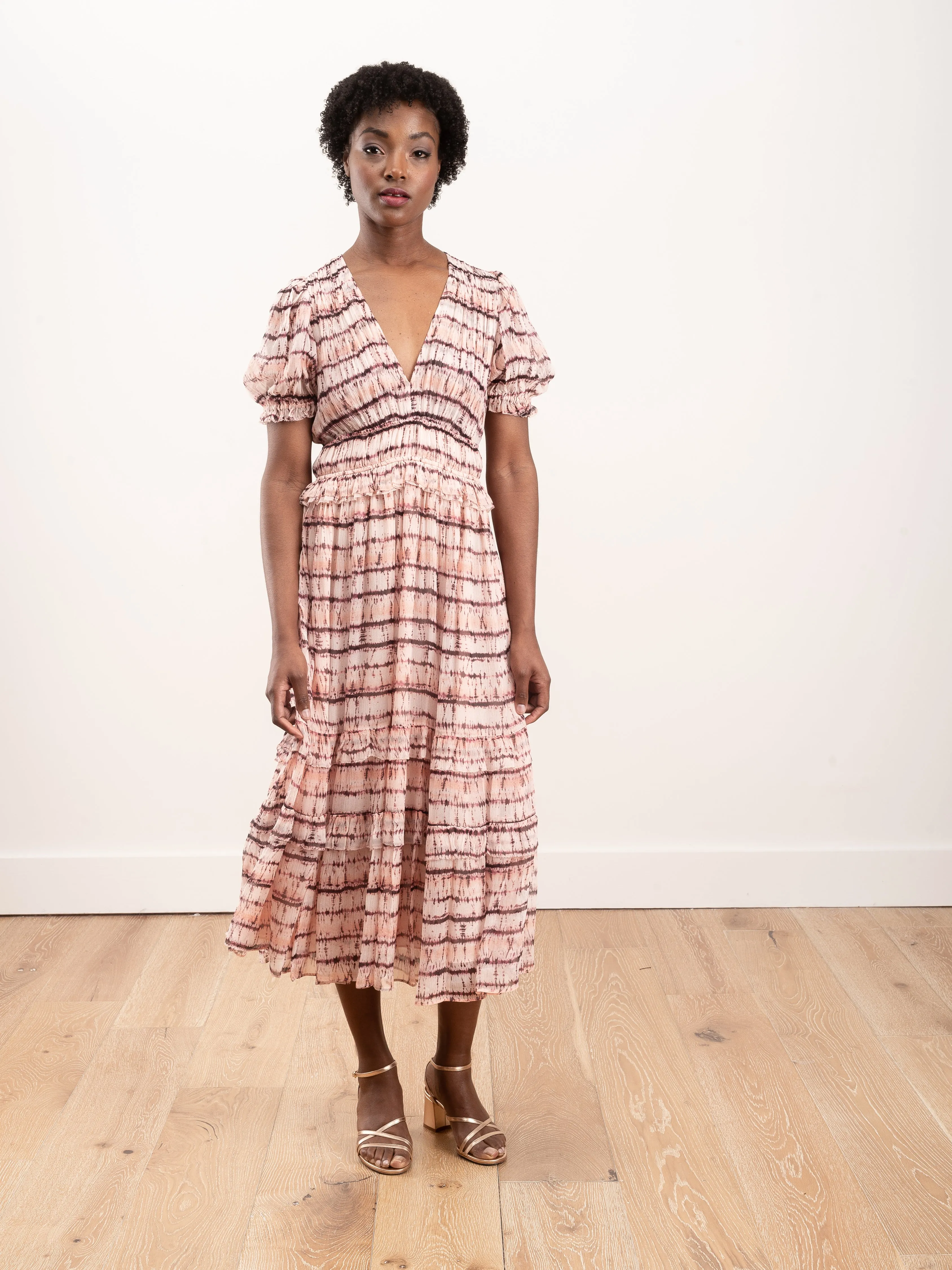elodie dress - blush tie dye