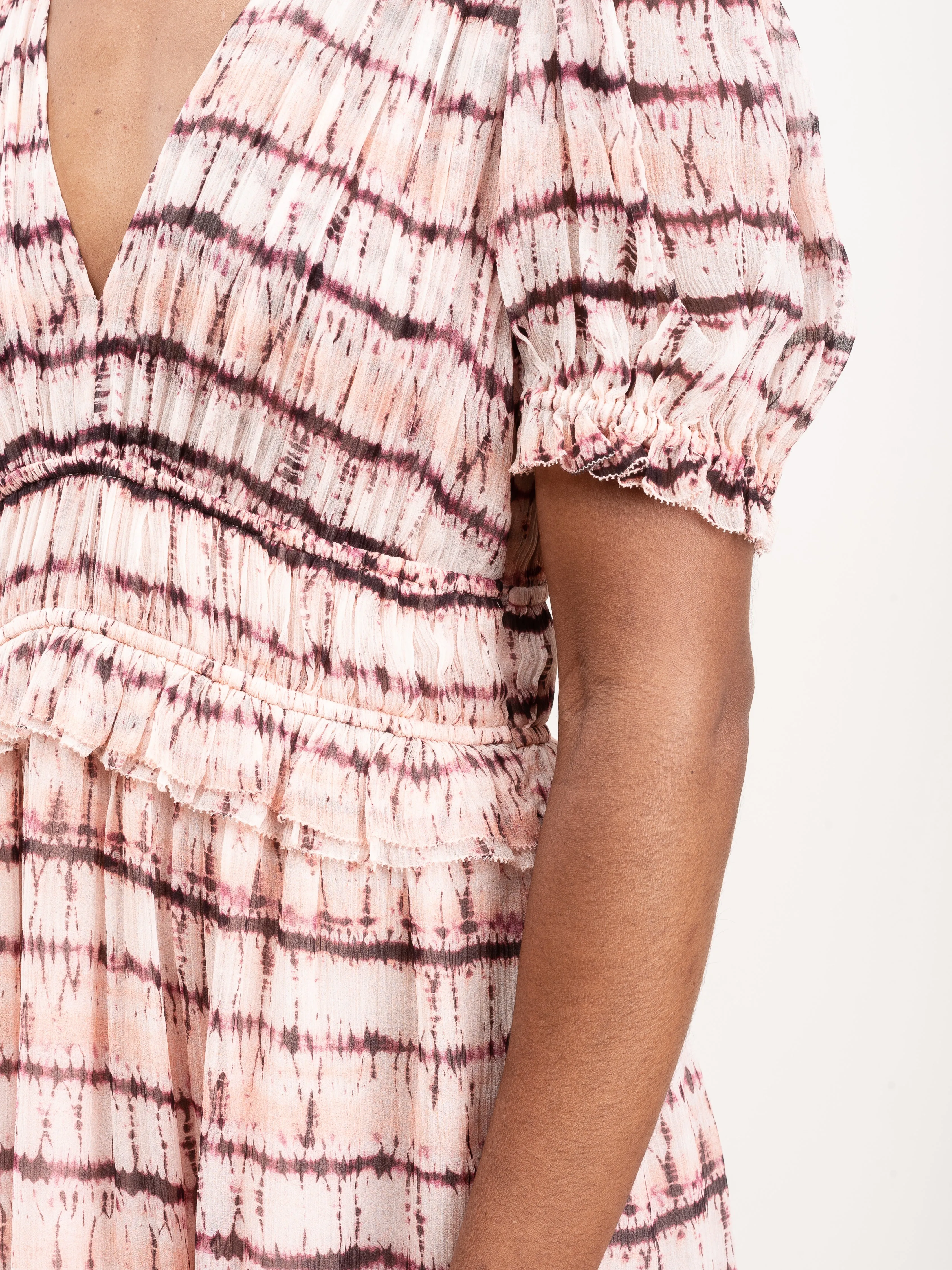 elodie dress - blush tie dye