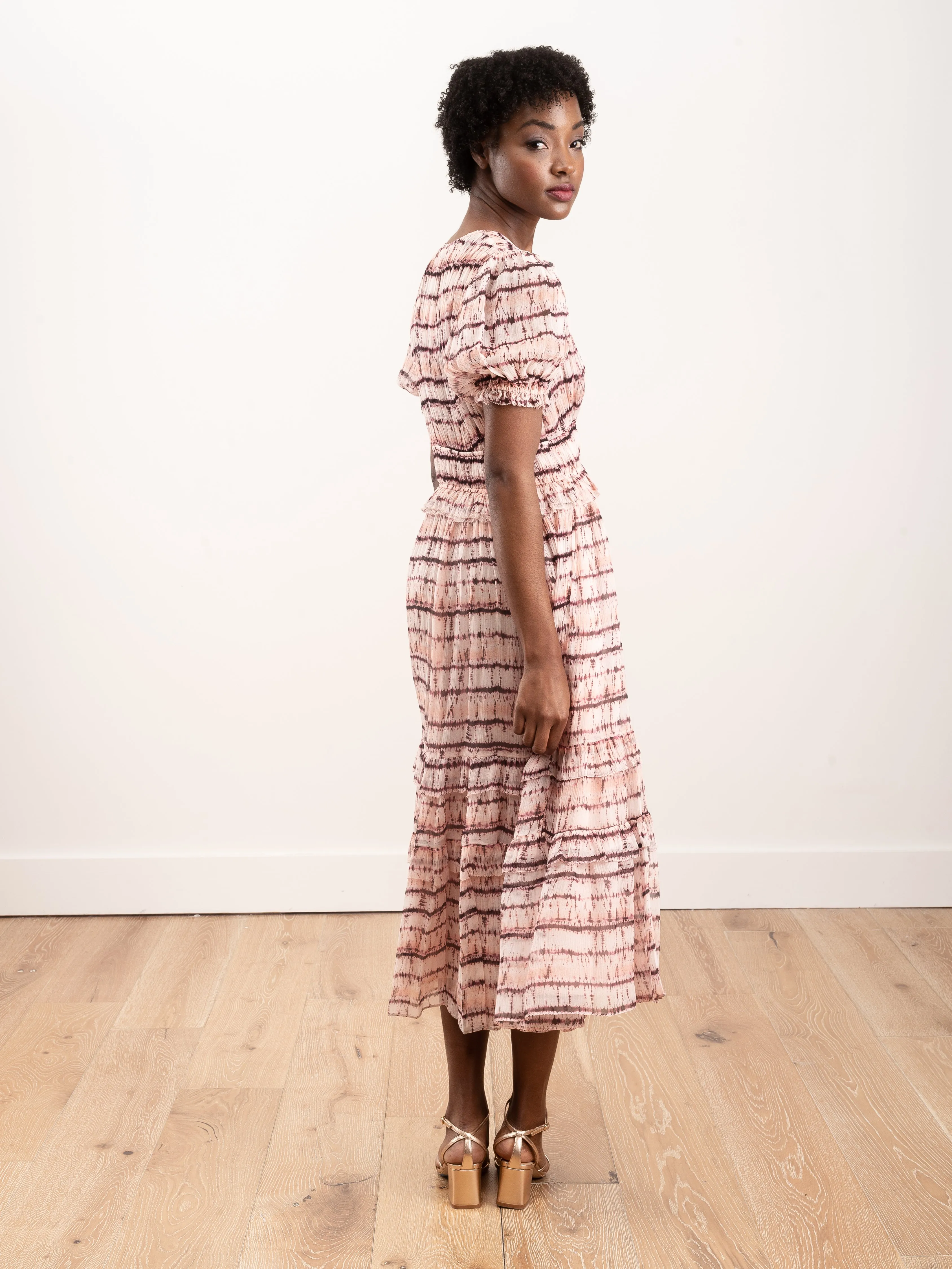 elodie dress - blush tie dye