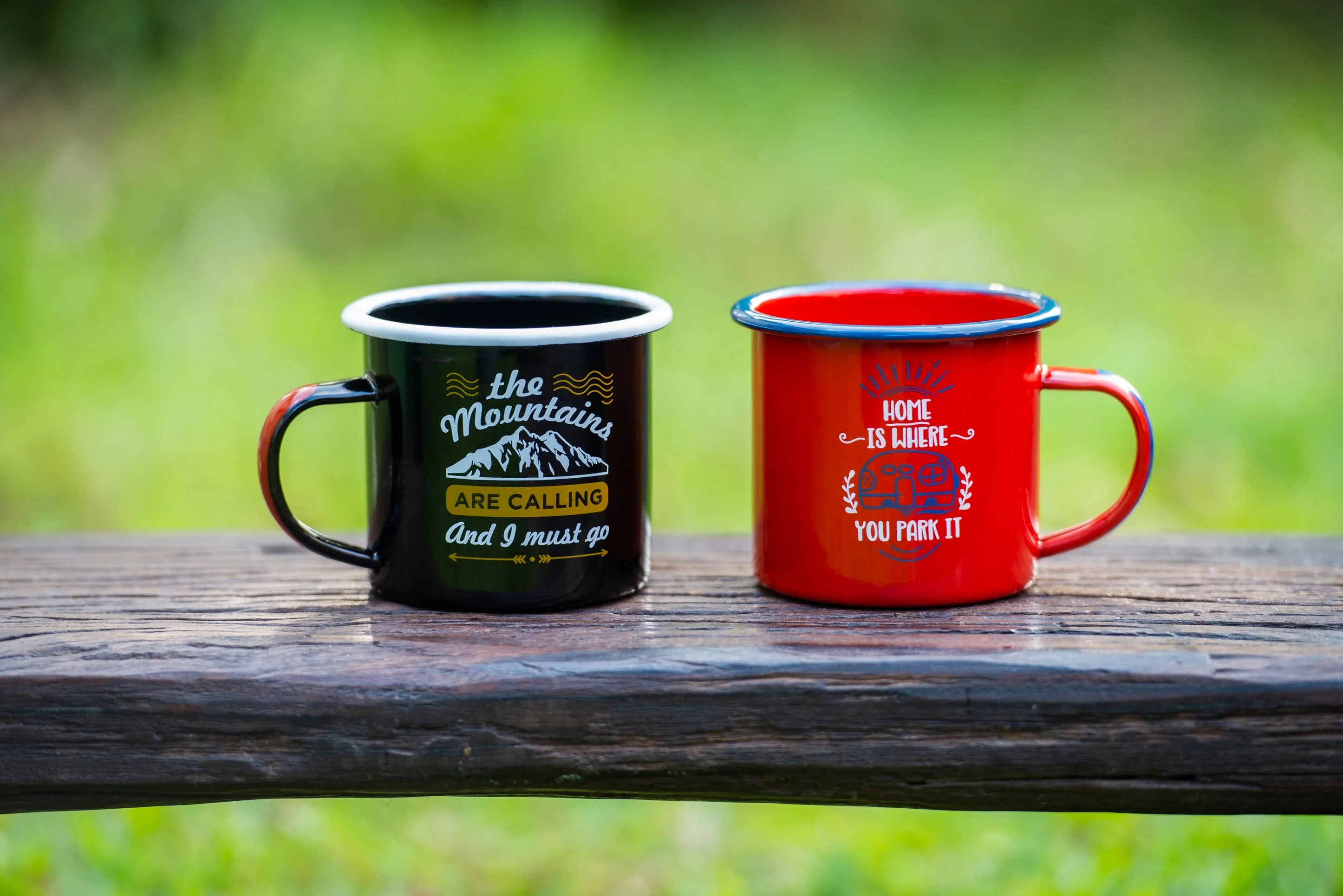 Enamel Outdoor Camping Mug Coffee Mug 350ml Red