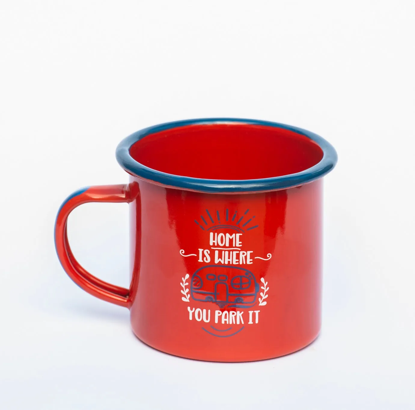 Enamel Outdoor Camping Mug Coffee Mug 350ml Red