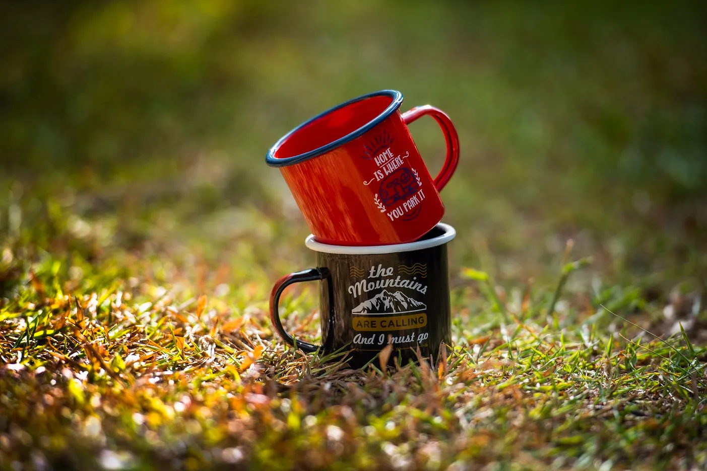Enamel Outdoor Camping Mug Coffee Mug 350ml Red