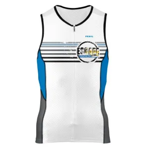 ETC Men's 3/4 Zip Performance Tri-Top -White/Royal