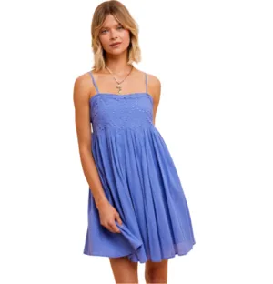 EYELET BABYDOLL MINI DRESS // FINAL SALE