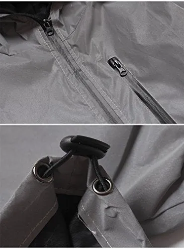 Fangfei Reflective Coat Hooded Windbreaker Fashion Runing Pocket Jacket (L)