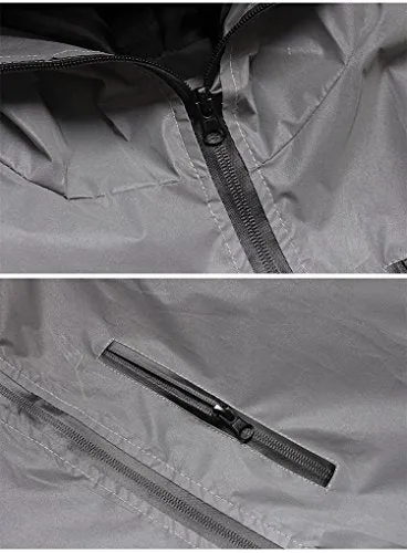 Fangfei Reflective Coat Hooded Windbreaker Fashion Runing Pocket Jacket (L)