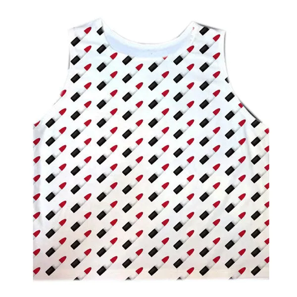 Fashion Women Cartoon Short Halter Top Tank Top Sleeveless Bustier Crop Tops T-Shirt Shirts
