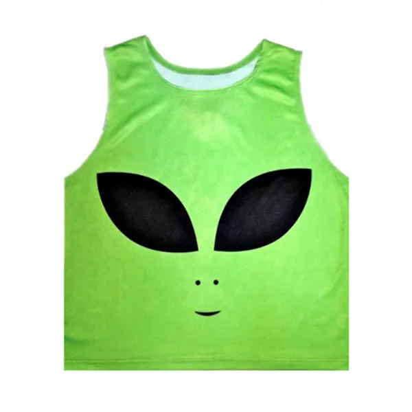 Fashion Women Cartoon Short Halter Top Tank Top Sleeveless Bustier Crop Tops T-Shirt Shirts