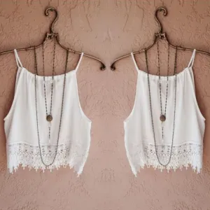 Fashion Women Lady Lace Sleeveless Camisole Casual Crop Blouse Tops Shirt Y1