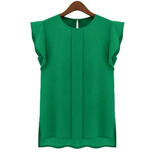Fashion Women's Casual Loose Sleeveless Chiffon Vest Tank T Shirt Tops S M L XL