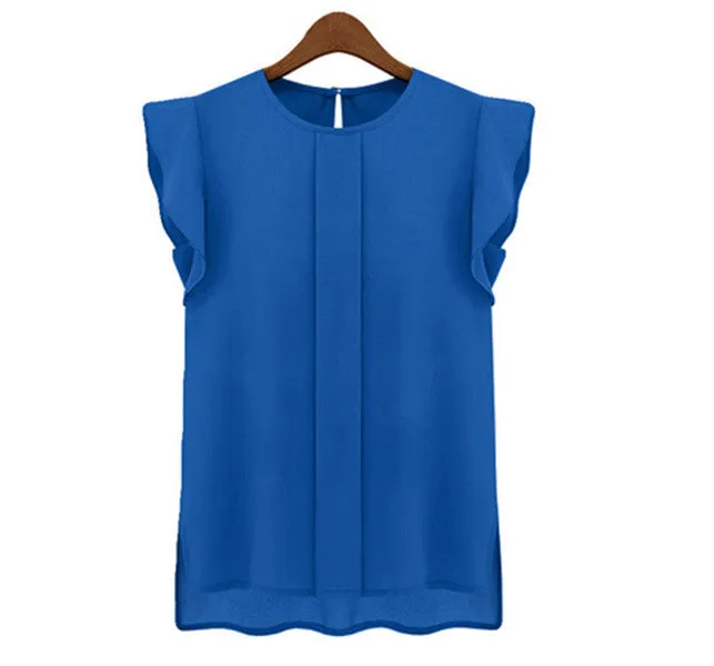 Fashion Women's Casual Loose Sleeveless Chiffon Vest Tank T Shirt Tops S M L XL