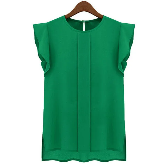 Fashion Women's Casual Loose Sleeveless Chiffon Vest Tank T Shirt Tops S M L XL