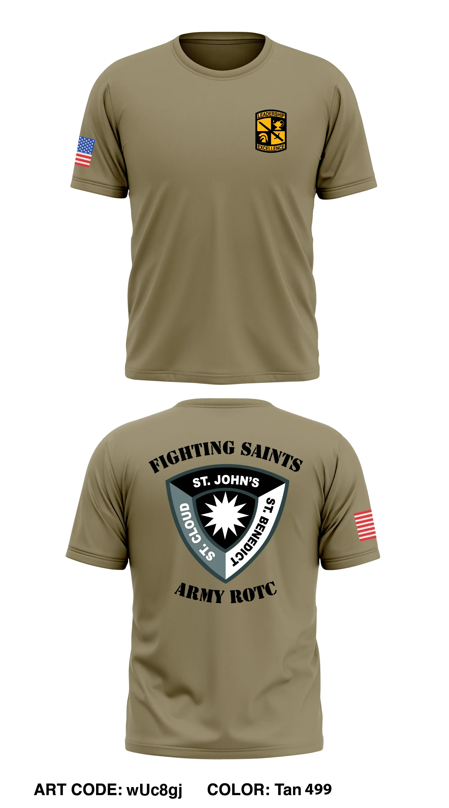 Fighting Saints Battalion Army ROTC  Store 1 Core Men's SS Performance Tee - wUc8gj