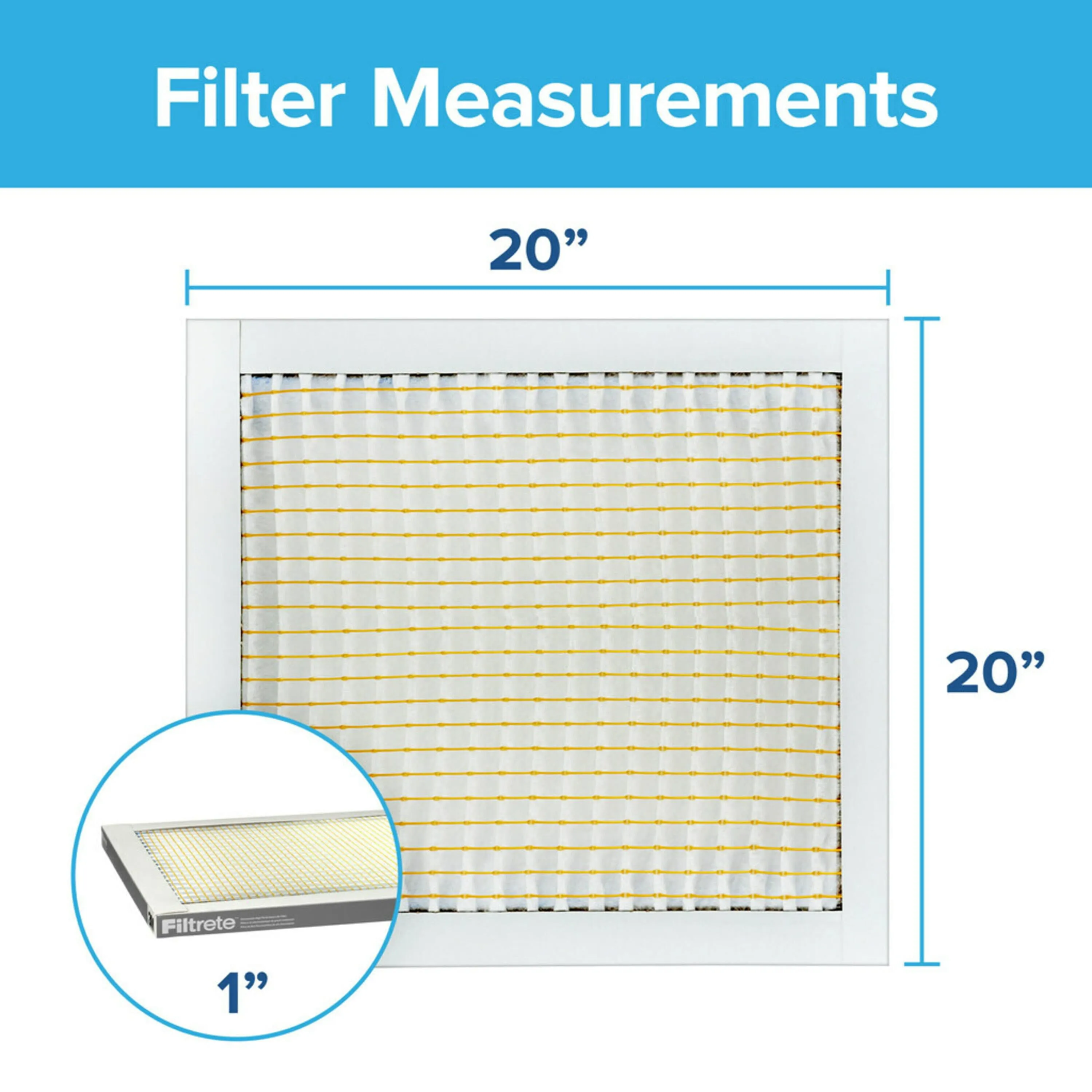 Filtrete 20x20x1, MERV 5 Dust Reduction HVAC Furnace Air Filter 300 MPR 1 Filter