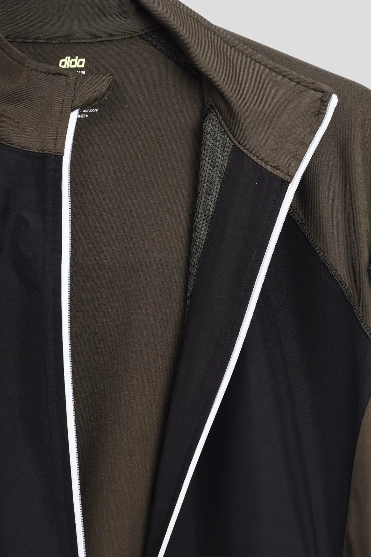 Fleece Stretchable Fitness Track Suit (Olive Black) - Women