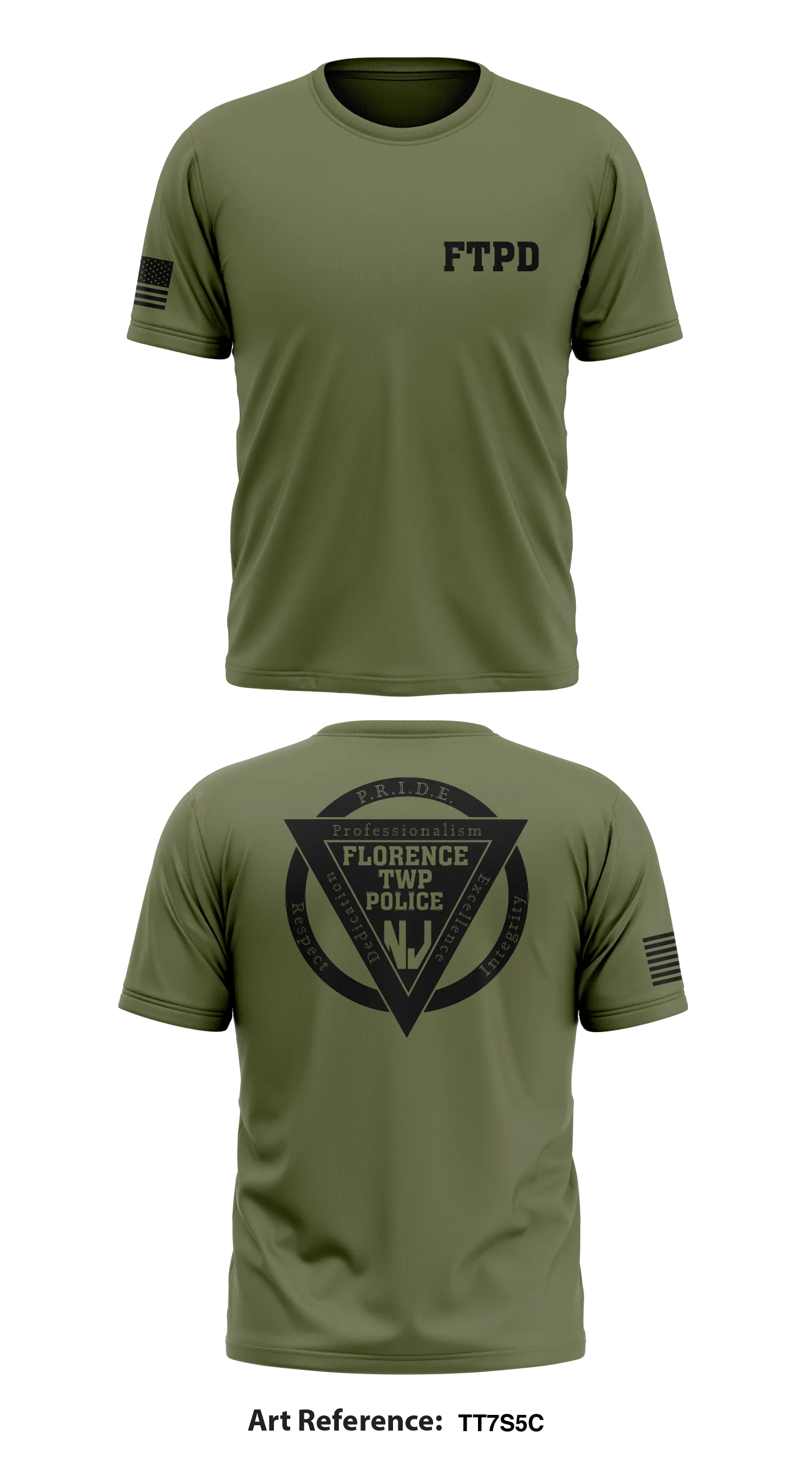 Florence Twp Police Dept Store 1 Core Men's SS Performance Tee - tt7S5c