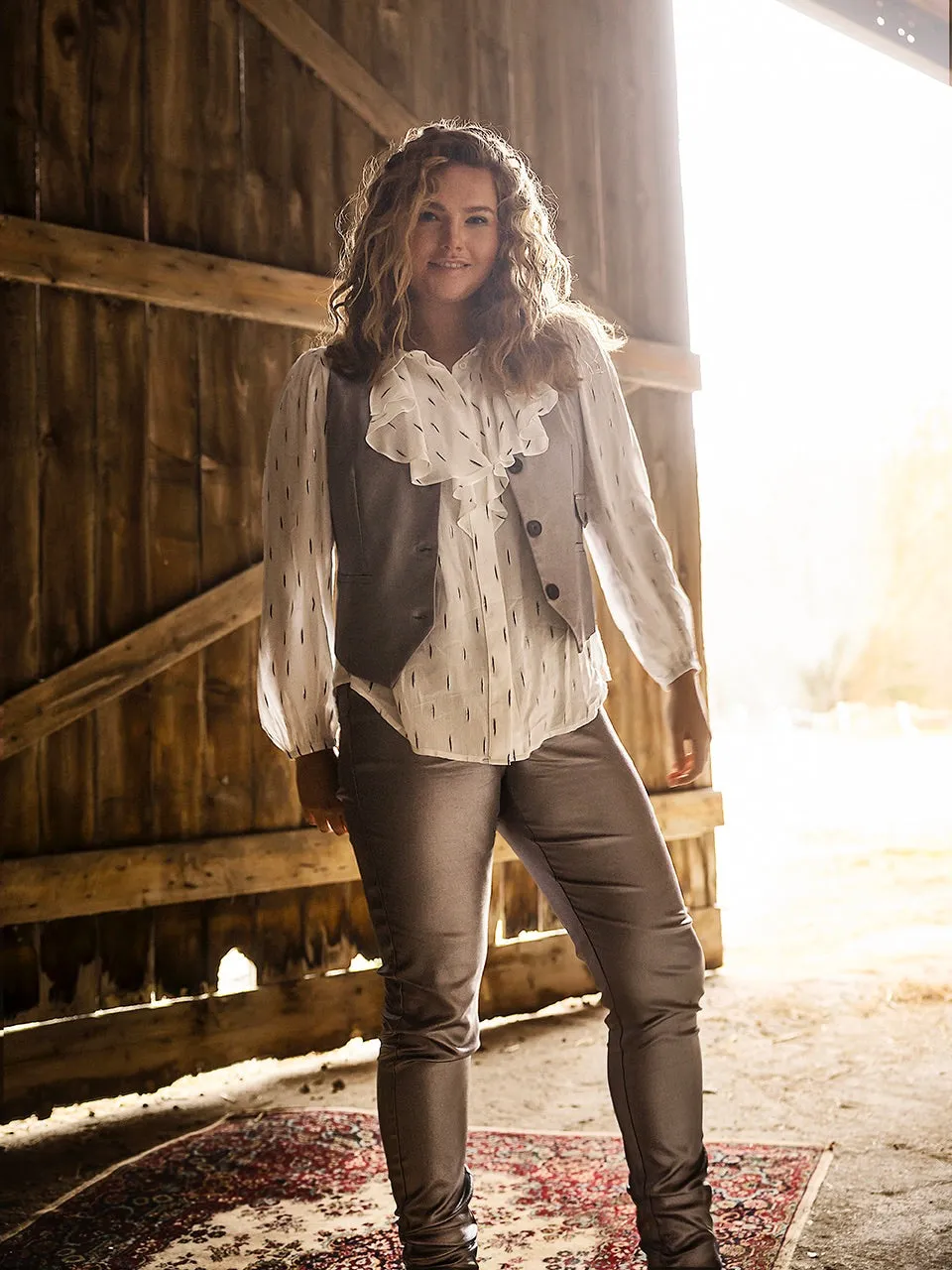 FRANCES PANTS - Silver grey