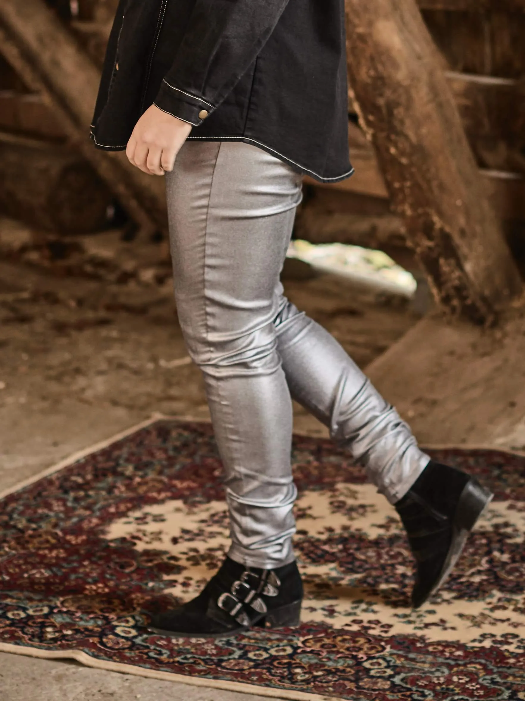 FRANCES PANTS - Silver grey