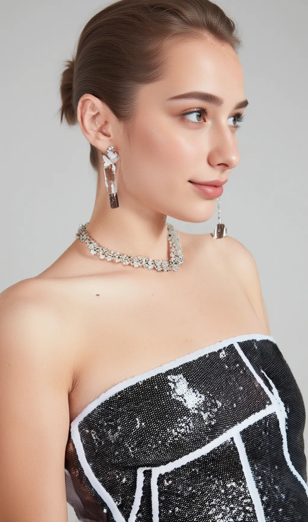 Gisèle sequin-embellished bandeau mini dress