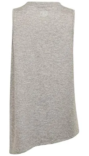 Golds Gym Ladies Angled Vest Grey marl