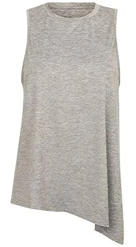 Golds Gym Ladies Angled Vest Grey marl