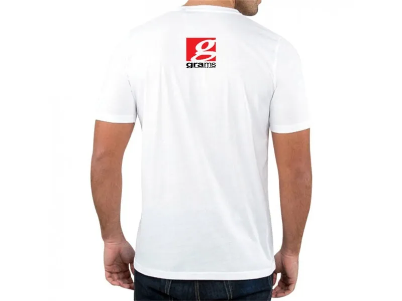 Grams Performance and Design Logo White T-Shirt - M
