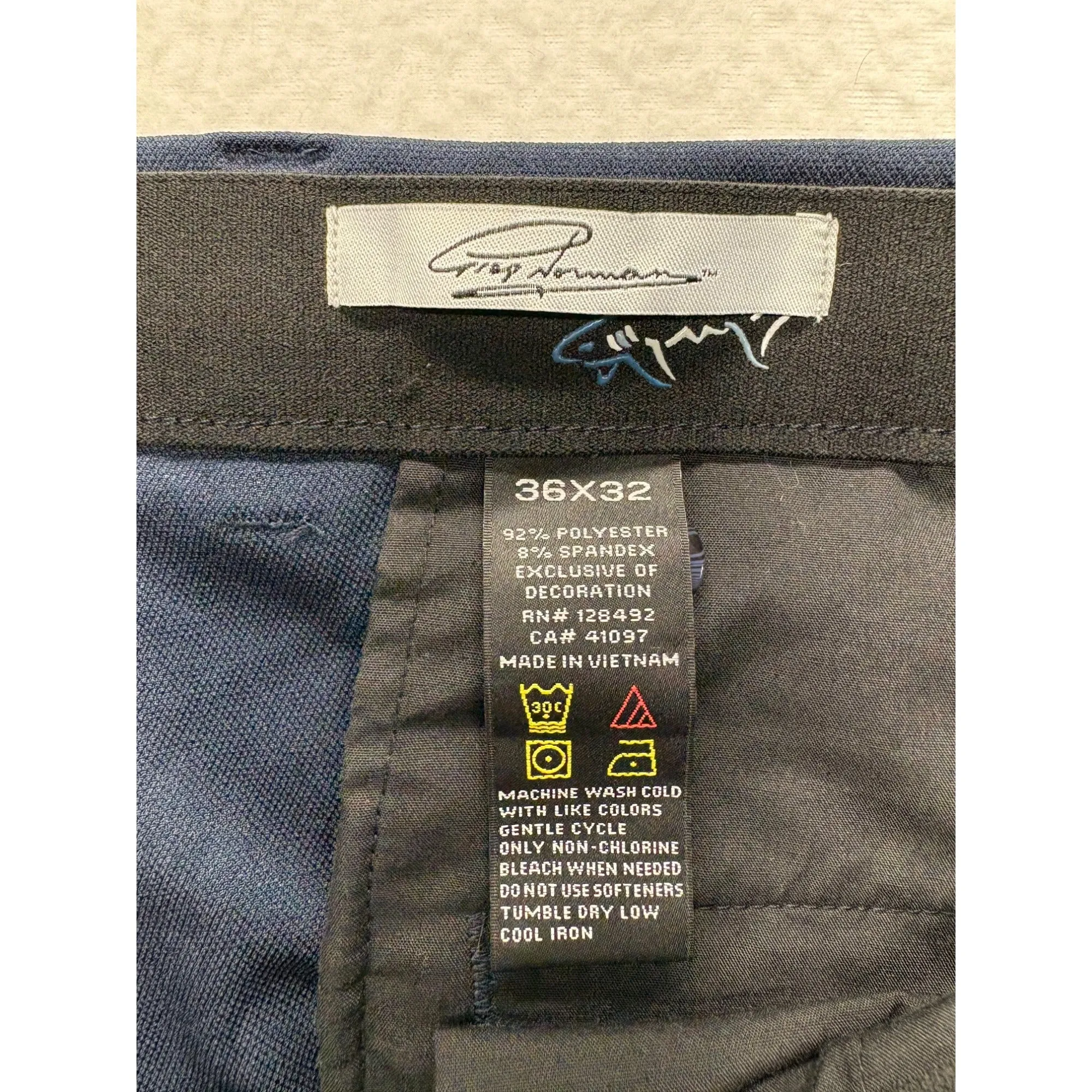 Greg Norman 36X32 Navy Performance  Dress Pants For Men #7556
