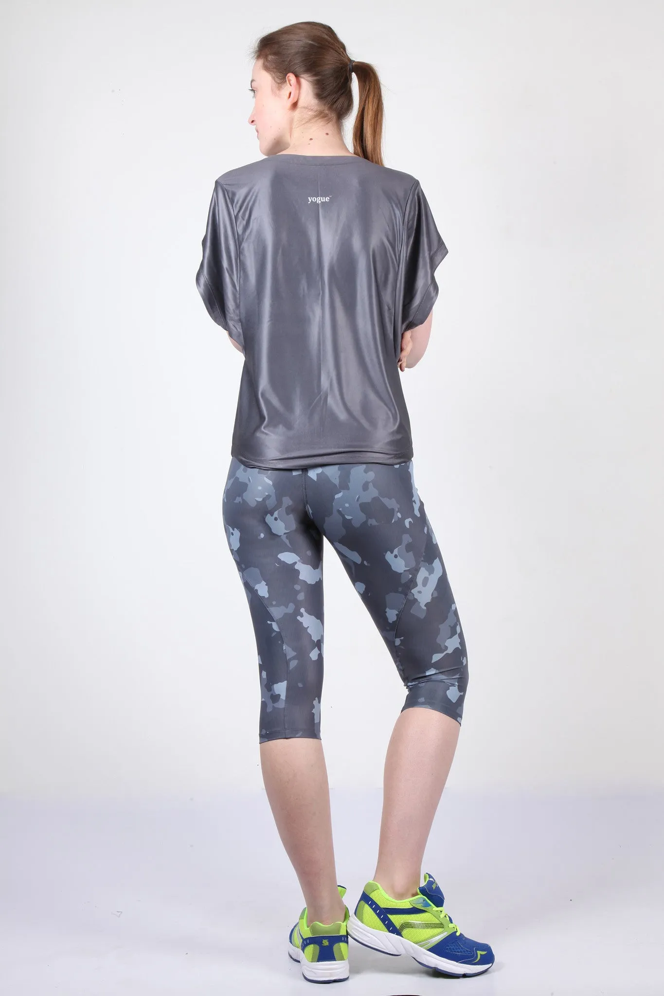 Grey Camouflage Capris