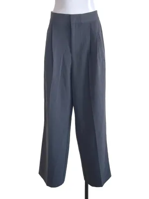 Grey Creased Formal Pants