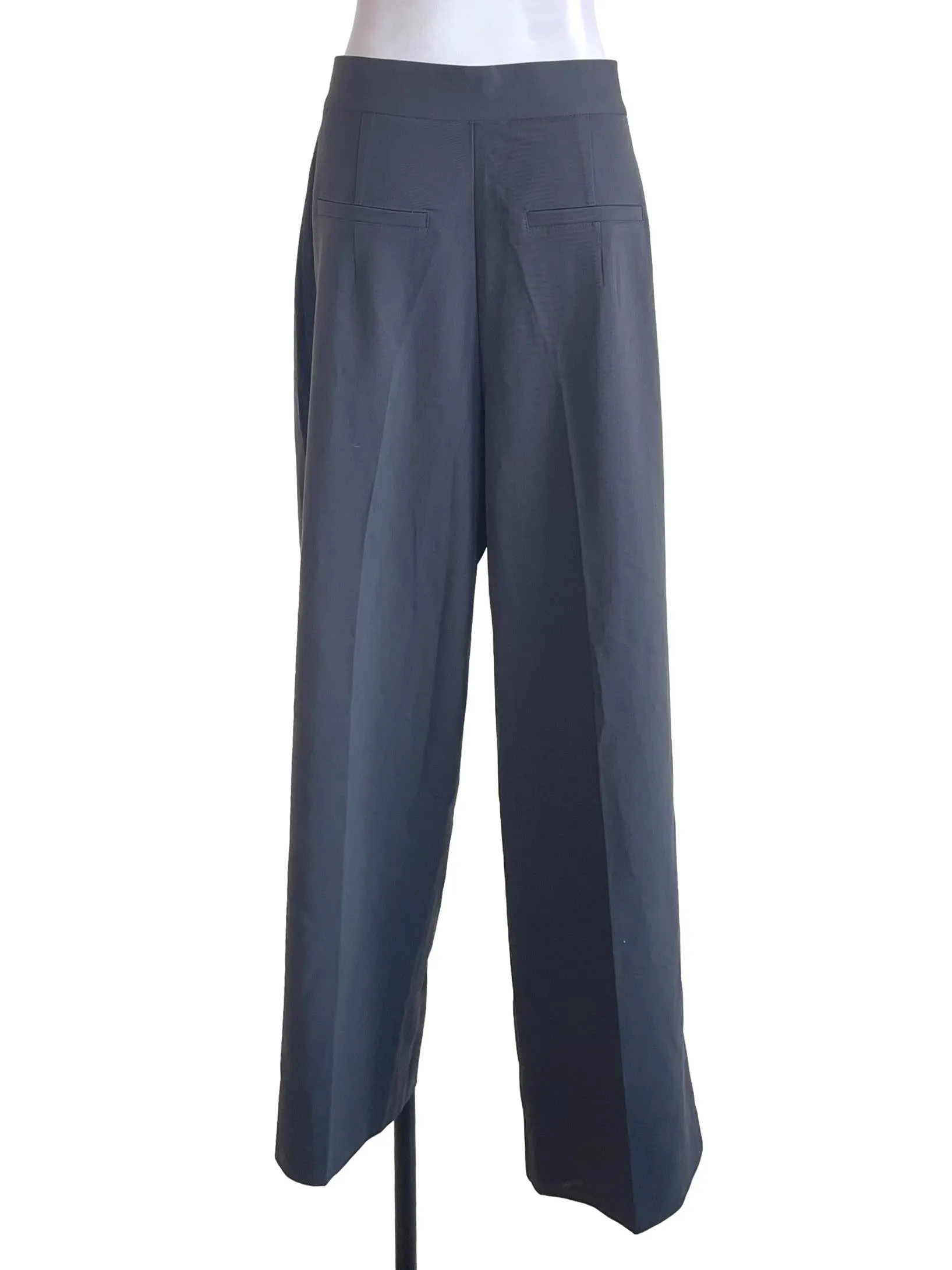 Grey Creased Formal Pants