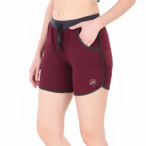 Gym & Running Shorts For Women (Maroon)