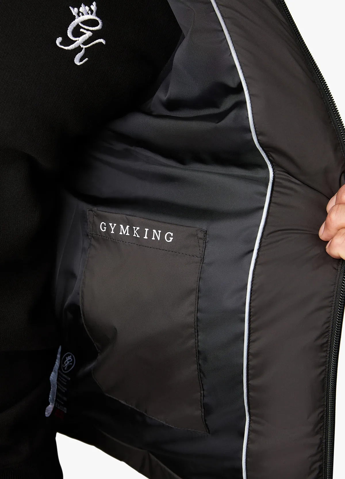 Gym King Reflect Puffer Gilet Black