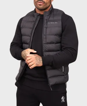 Gym King Reflect Puffer Gilet Black
