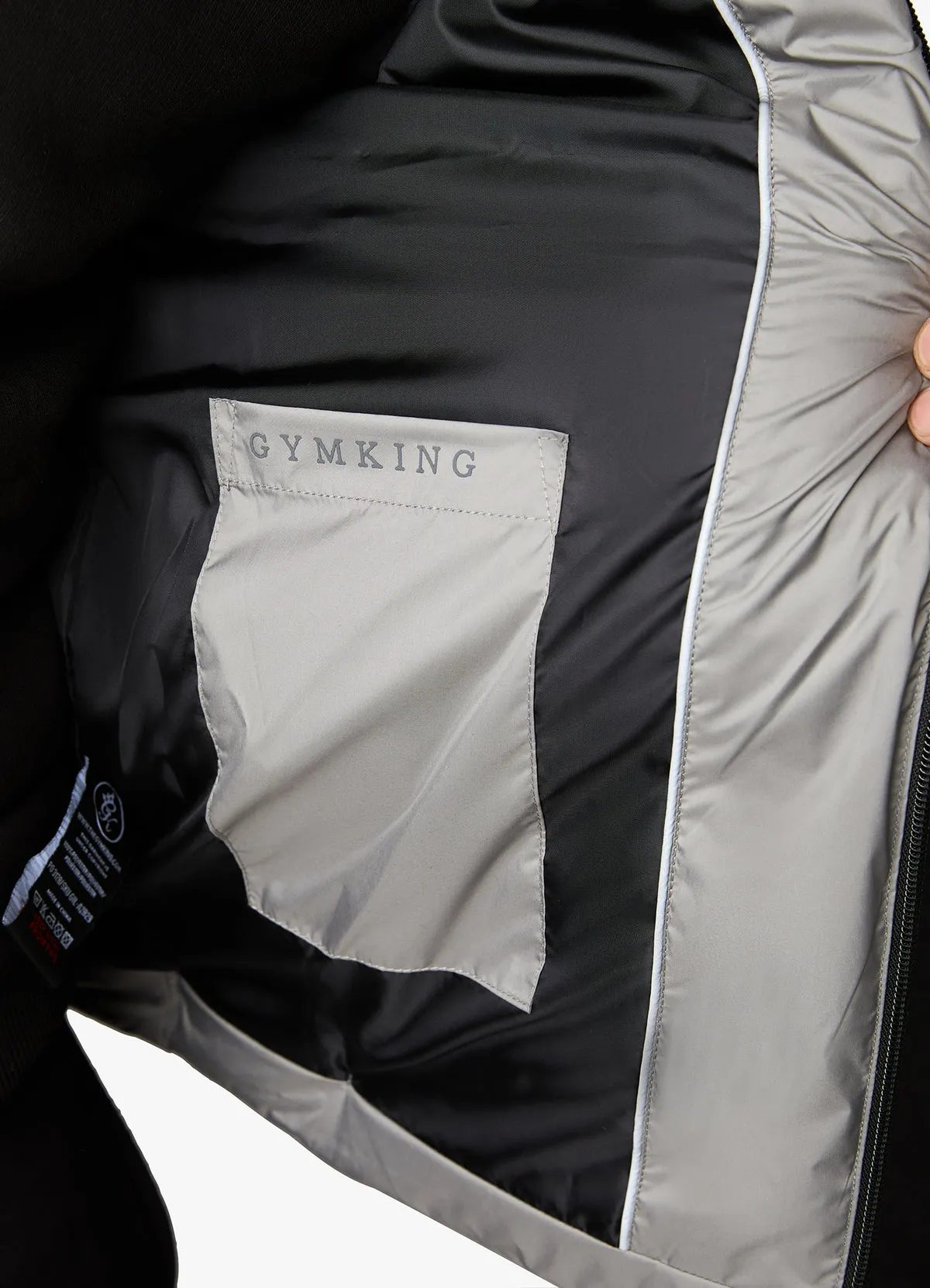 Gym King Reflect Puffer Gilet Dark Grey